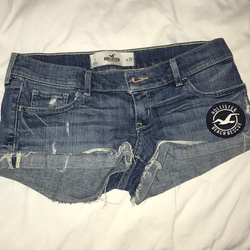 Light blue Hollister jean shorts